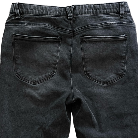Democracy "Ab"solution Jeans Gray Cropped Raw Hem Straight Leg Women’s 8 - Picture 4 of 8